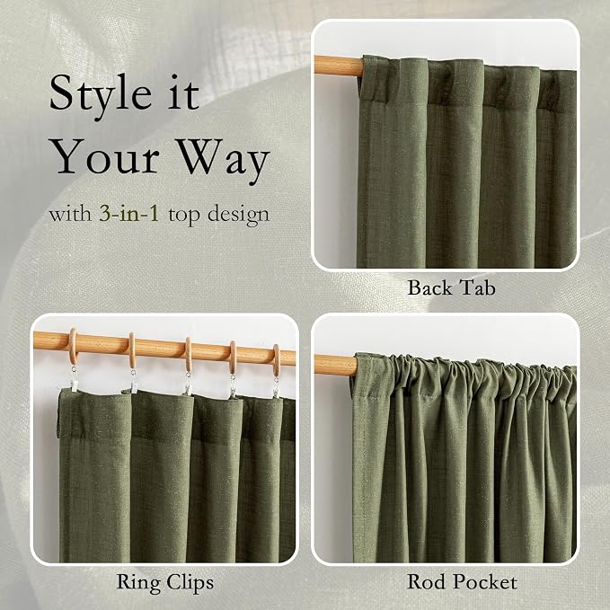 MYSKY HOME Short Semi Sheer Curtains - Image 4
