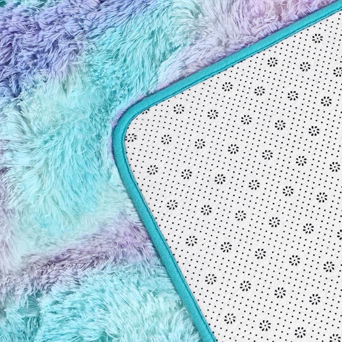 Large Shag Area Rugs 6 x 9, Tie-Dyed Plush Fuzzy Rugs - Image 5