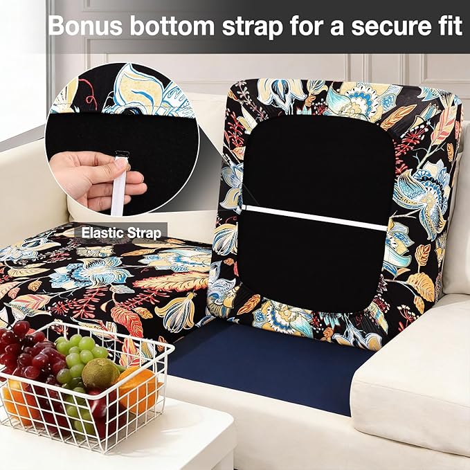 hyha 4Pcs Patio Cushion Covers, Stretch Outdoor Couch Cushion Covers Replacement - Image 4