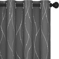 Deconovo Grey Blackout Curtains, Room Darkening Thermal Insulated Noise by Deconovo