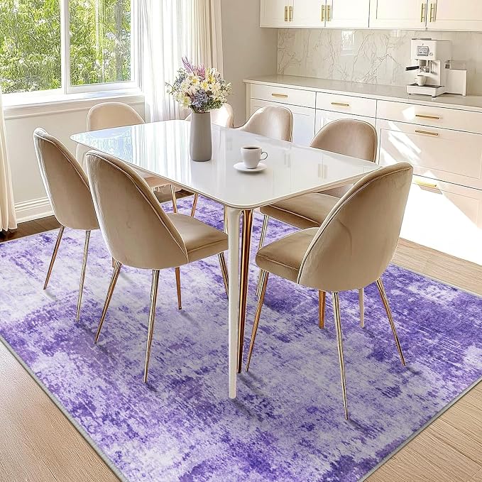 Washable Area Rugs 10'x14 Non-Slip Modern Abstract Soft - Image 3