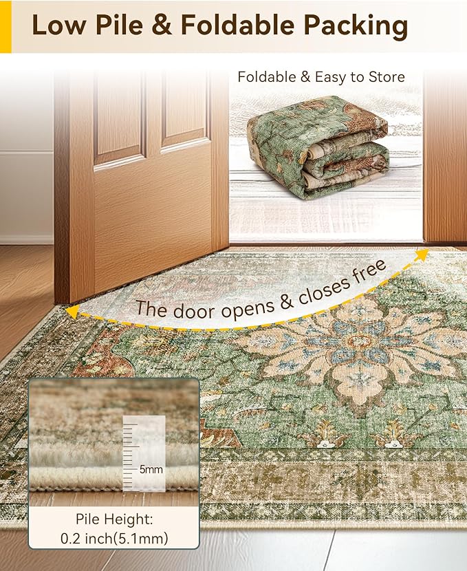 Area Rugs 2'x4' Kitchen Rugs Entry Rug Small Rugs - Image 5
