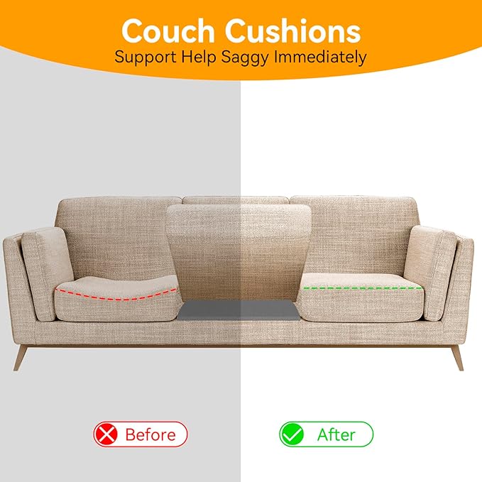 Couch Supports for Sagging Cushions Couch Supporter for Under The Cushions High Density Foam 24 “X 20” Furniture Seat Sagging Repair Set of 3