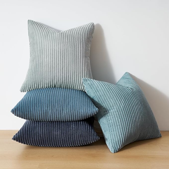 Topfinel Decorative Throw Pillow Covers Aque Teal Blue Gray Series, Summer - Image 6