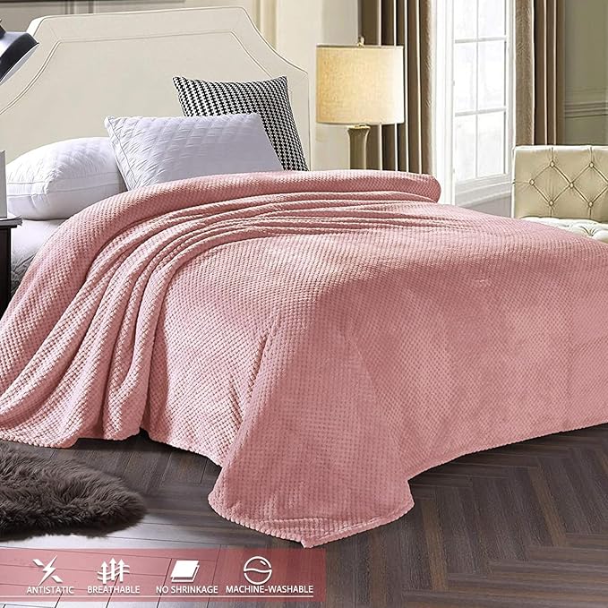 Exclusivo Mezcla Fleece Bed Blanket King Size, Super Soft and Warm Blankets - Image 3