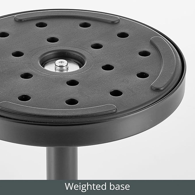 mDesign Glass Top Side/End Drink Table - Small Modern Round Accent Metal Nightstand Furniture for Living Room, Dorm, Home Office, and Bedroom - 9" Round - Smoke Gray/Black