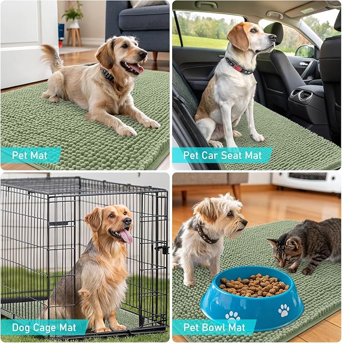 OLANLY Dog Door Mat for Muddy Paws 30x20, Absorbs Moisture and Dirt, Absorbent - Image 7