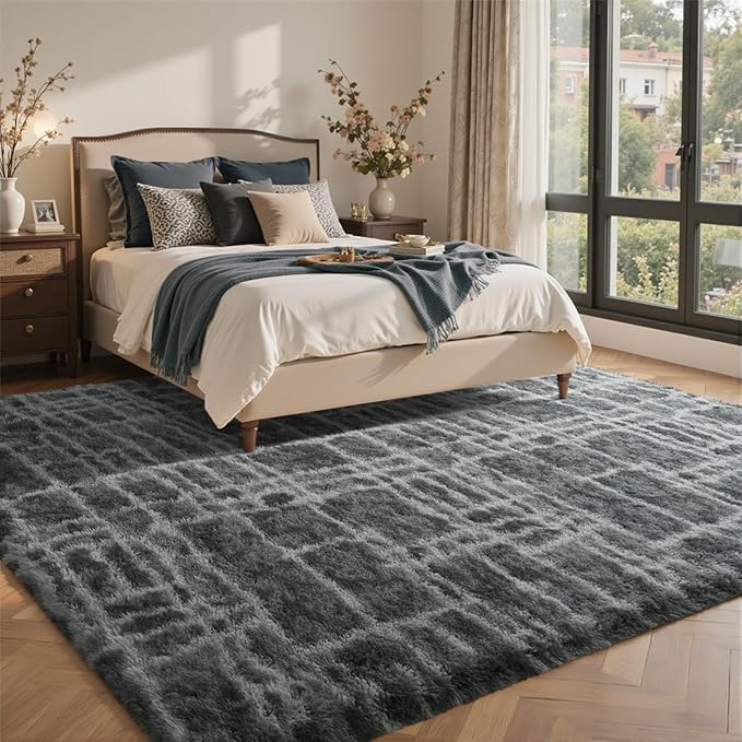 8x10 Ft Extra Large Shag Rugs for Living Room, Tie Dyed Ultra Soft Fluffy Furry - Image 8
