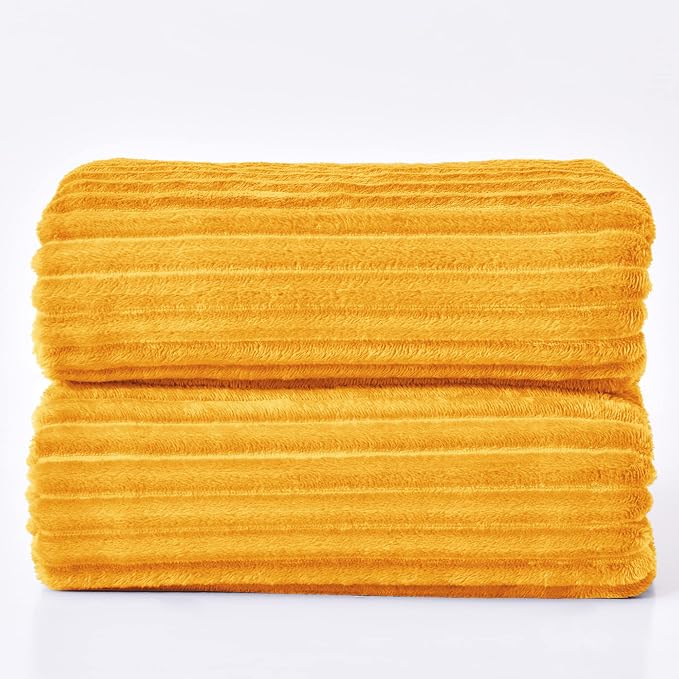 BEDELITE Fleece Blanket King Size – 3D Ribbed Jacquard Soft and Warm Decorative - Image 9
