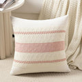 Fancy Homi Set of 1 Boho Pink Decorative Throw Pillow Cover 22x22 Inch by Fancy+Homi