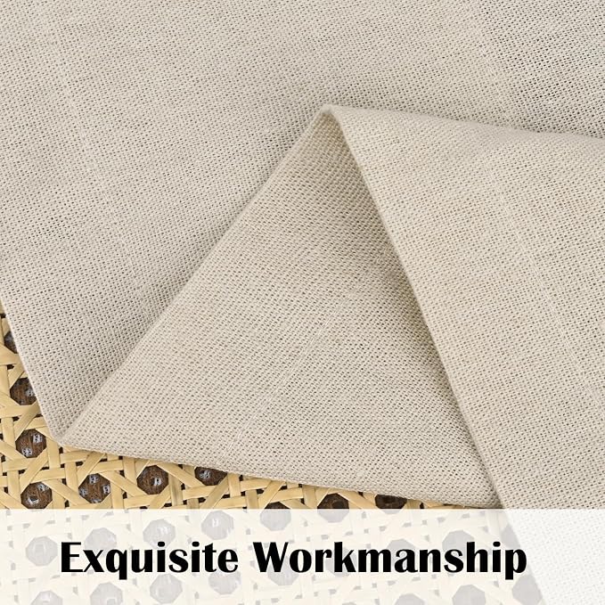 FRAMICS Farmhouse Valance Curtains, Boho Cotton Linen Kitchen Valance, Rustic - Image 5