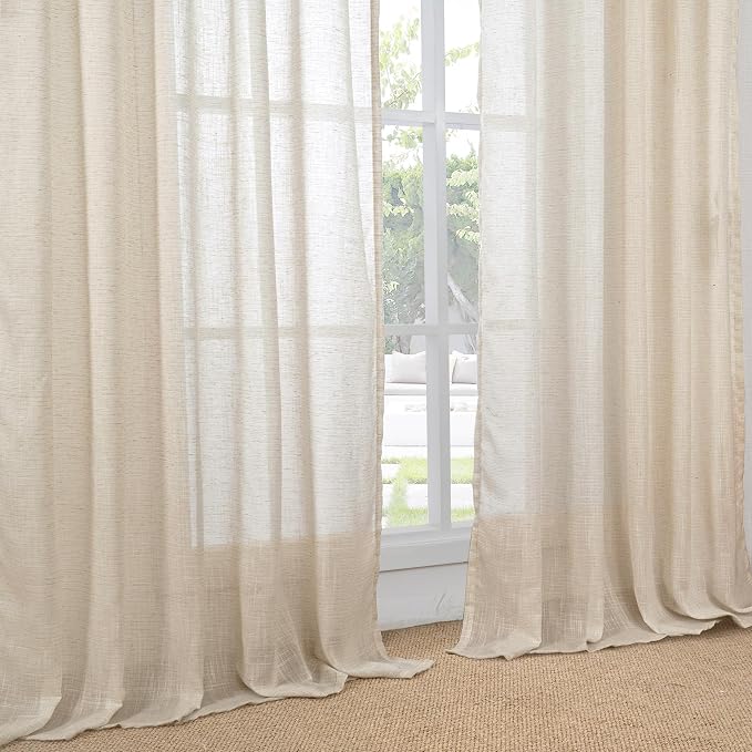 BGment Burlap Linen Curtains 84 Inch Length - Image 7