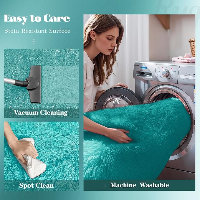 6x9 Area Rug for Living Room: Fluffy Shag Soft Washable Rugs Large Fuzzy Plush - Image 3