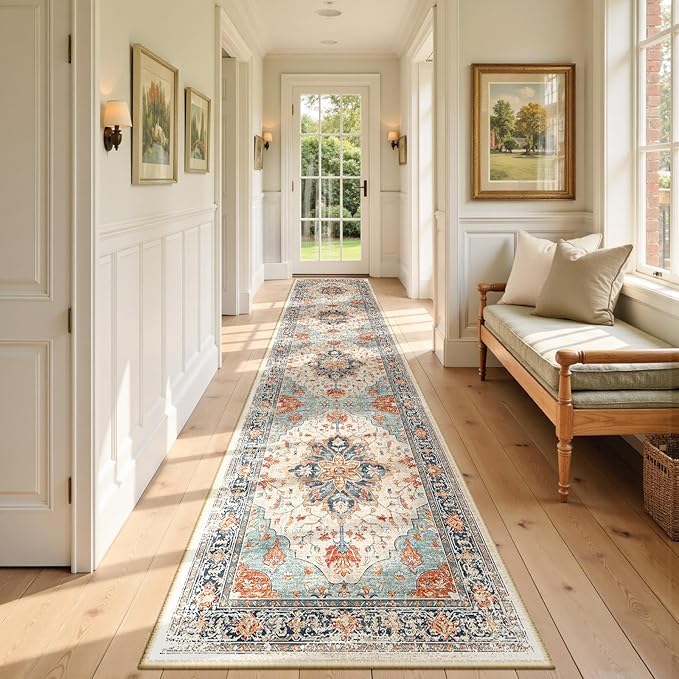 RELEANY Area Rugs 3'x12' Runner Rug Non Slip Washable by RELEANY