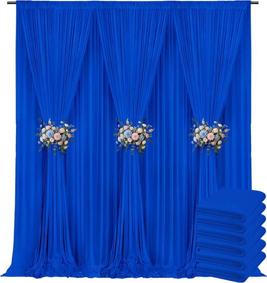 30x10ft Backdrop Curtains for Parties, 6 Panels 5x10ft Photography Backdrop Curtain with Rod Pocket,Backdrop Polyester Background Drapes,Wedding Backdrop Drapes for Birthday Baby Shower Home Decor