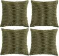 Fancy Homi 4 Packs Boho Moss Green Decorative Throw Pillow Covers 14x14 Inch by Fancy+Homi