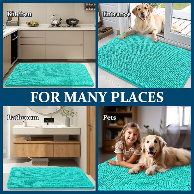 OLANLY Dog Door Mat for Muddy Paws 34x21, Absorbs Moisture and Dirt, Absorbent - Image 8