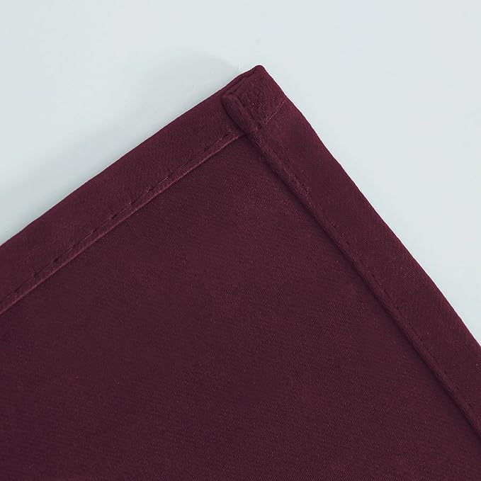 LEMOMO Burgundy Blackout Curtains 38 x 54 Inch Length/Set of 2 Curtain - Image 8