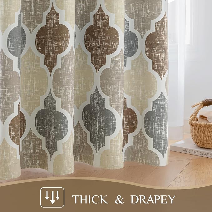 Beauoop 100% Blackout Curtains 84 Inches Long 2 Panels - Image 4