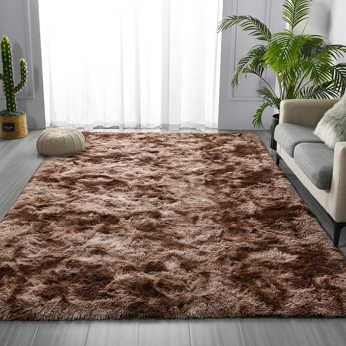 Deerhoo Large Shag Area Rugs 9 x 12, Tie-Dyed Plush Fuzzy Rugs - Image 3
