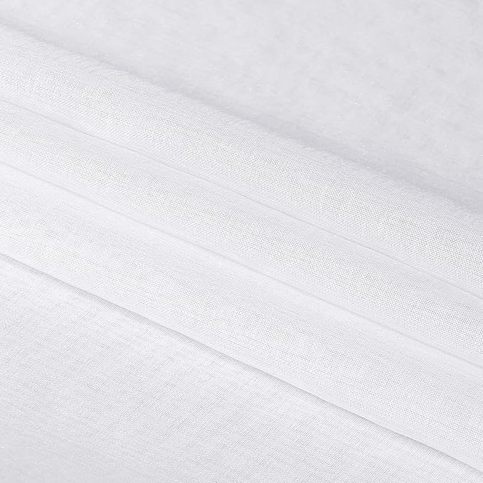 DWCN White Sheer Curtains 108 inches Long 2 Panels, Extra Length Elegant Window - Image 6