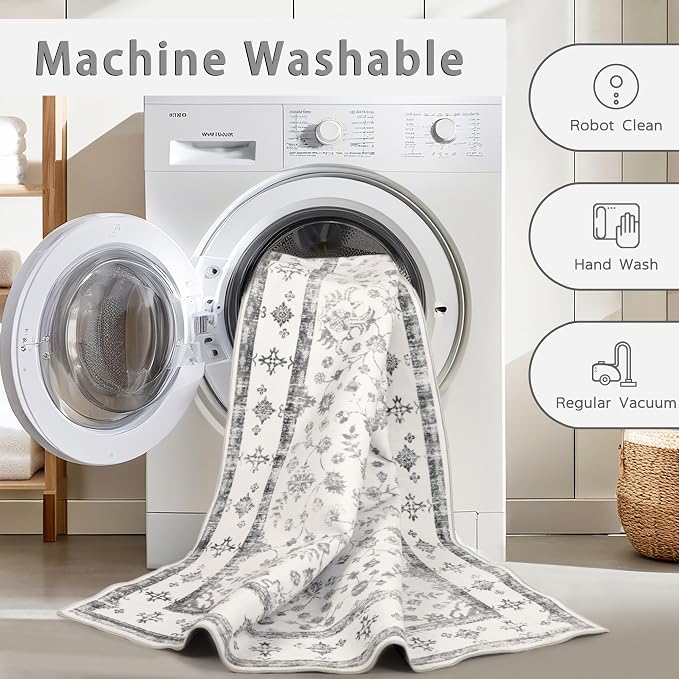 Washable Rugs 8x10 Area Rugs for Living Room, Rugs for Bedroom, Large Carpets - Image 4