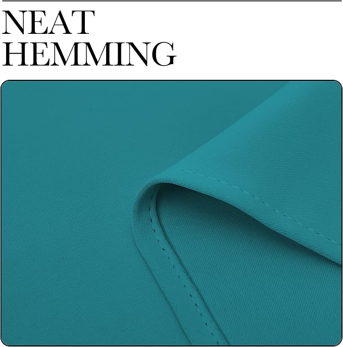 NICETOWN Peacock Blue Blackout Curtains Panels - Image 8