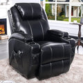 S*MAX Lift Chairs Recliners for Elderly Power Recliner Chairs Full Air Leather Electric Recliner Chairs Side Pockets USB Charge Port and Remote Control Power Lift Recliners Black