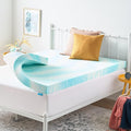 Linenspa 4 Inch Gel Swirl Memory Foam Mattress Topper – Cooling Gel Infused – Pressure Relieving Bed Topper - Mattress Pad – CertiPUR Certified - California King Size