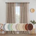 MIULEE Taupe Linen Curtains 96 Inch Long by MIULEE