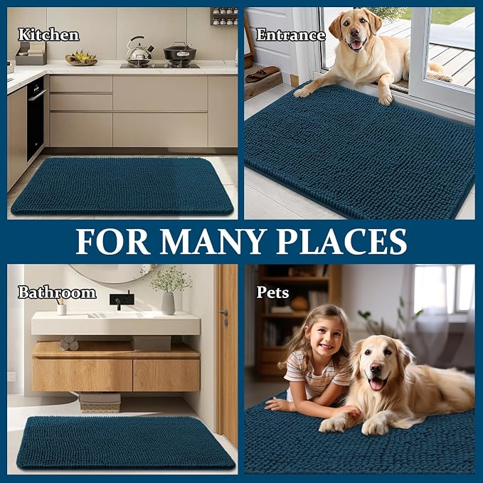 OLANLY Dog Door Mat for Muddy Paws 59x24, Absorbs Moisture and Dirt, Absorbent - Image 8