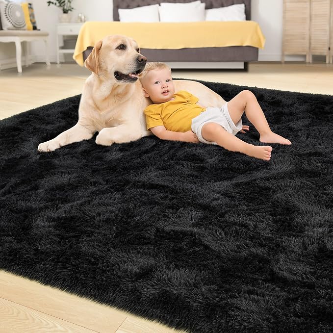Tepook Fluffy Large Rugs for Living Room, Shag Area Rug 6x9 Soft Carpet for - Image 4