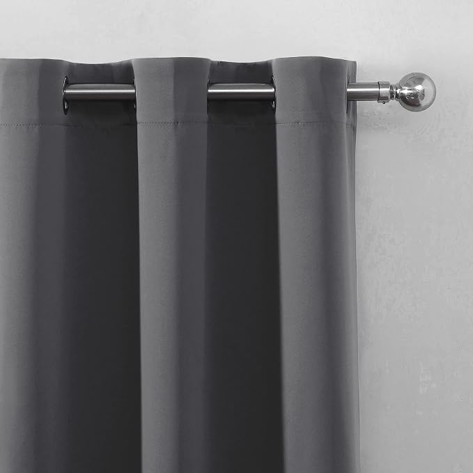 LEMOMO Frost Grey Blackout Curtains 66 x 63 Inch Length/Set of 2 Curtain - Image 7