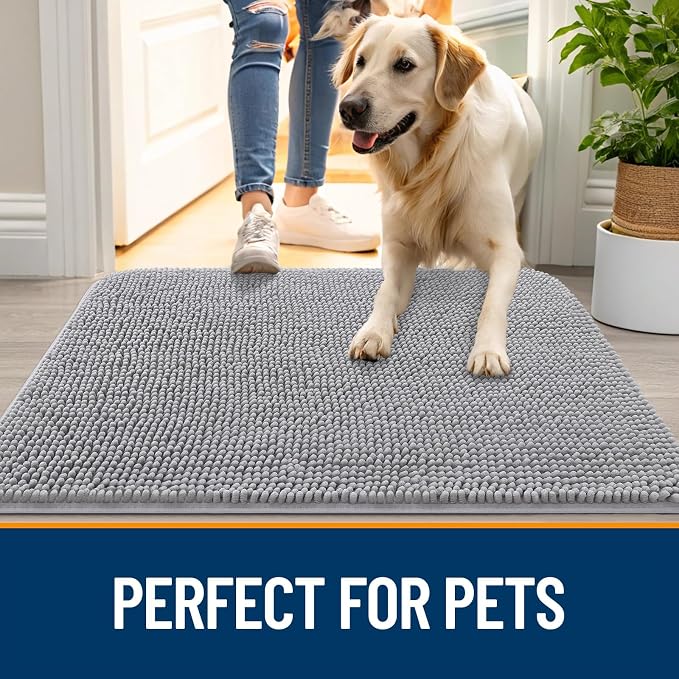 OLANLY Dog Door Mat for Muddy Paws 44x24, Absorbs Moisture and Dirt, Absorbent - Image 6