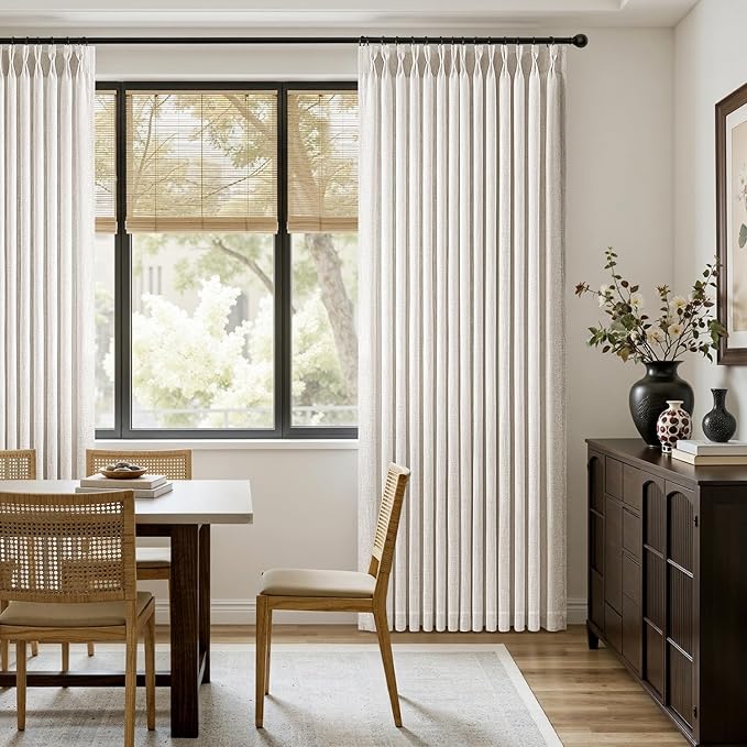 MIULEE Pinch Pleated Thick Linen Curtains 94 Inches Long 2 Panels - Image 5