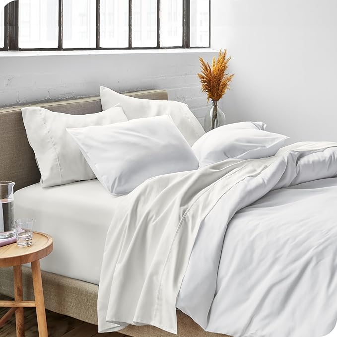 Bare Home Full XL Sheet Set - Luxury 1800 Ultra-Soft Microfiber Full Extra Long Bed Sheets - Double Brushed - Deep Pockets - Easy Fit - 4 Piece Set - Bedding Sheets & Pillowcases (Full XL, Cream)