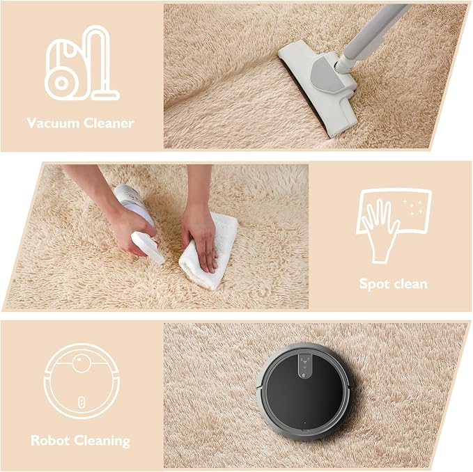 9x12 Fluffy Area Rugs for Living Room, Large Fuzzy Shag Area Rug for Bedroom - Image 3