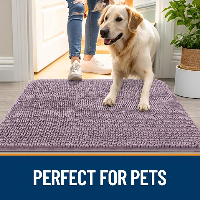 OLANLY Dog Door Mat for Muddy Paws 48x30, Absorbs Moisture and Dirt, Absorbent - Image 6