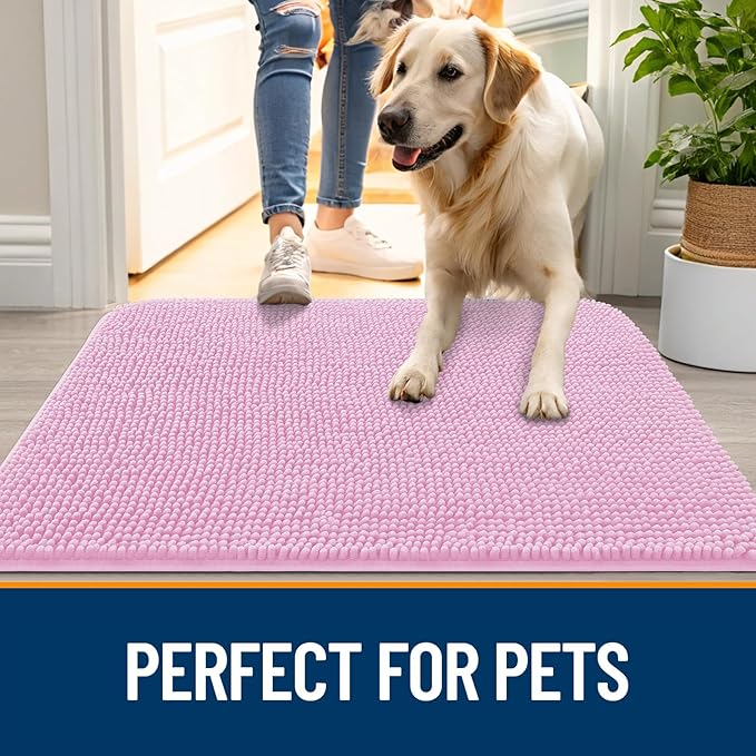 OLANLY Dog Door Mat for Muddy Paws 54x24, Absorbs Moisture and Dirt, Absorbent - Image 6