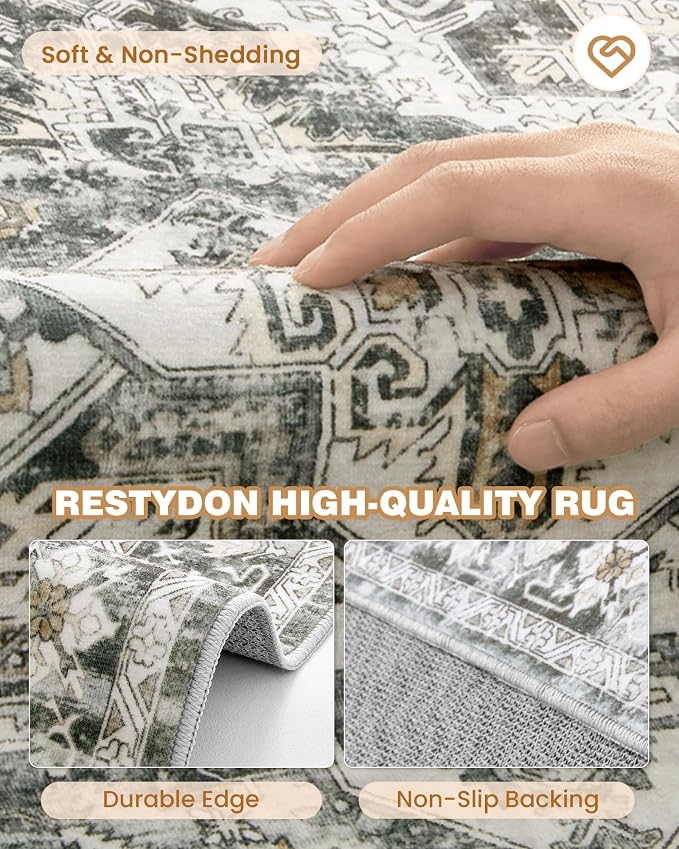 Runner Rug 2x10, Ultra-Thin Kitchen Rugs Non Slip Washable Rugs - Image 7