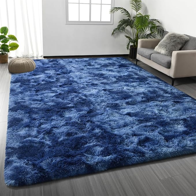 Deerhoo Large Shag Area Rugs 8 x 10, Plush Fuzzy Rugs by Deerhoo