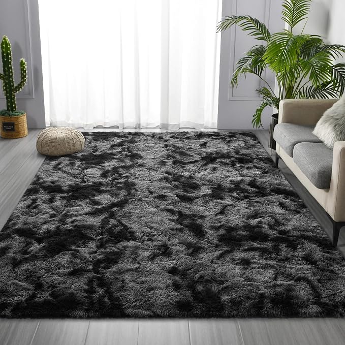 Deerhoo Large Shag Area Rugs 8 x 10, Tie-Dyed Plush Fuzzy Rugs - Image 3
