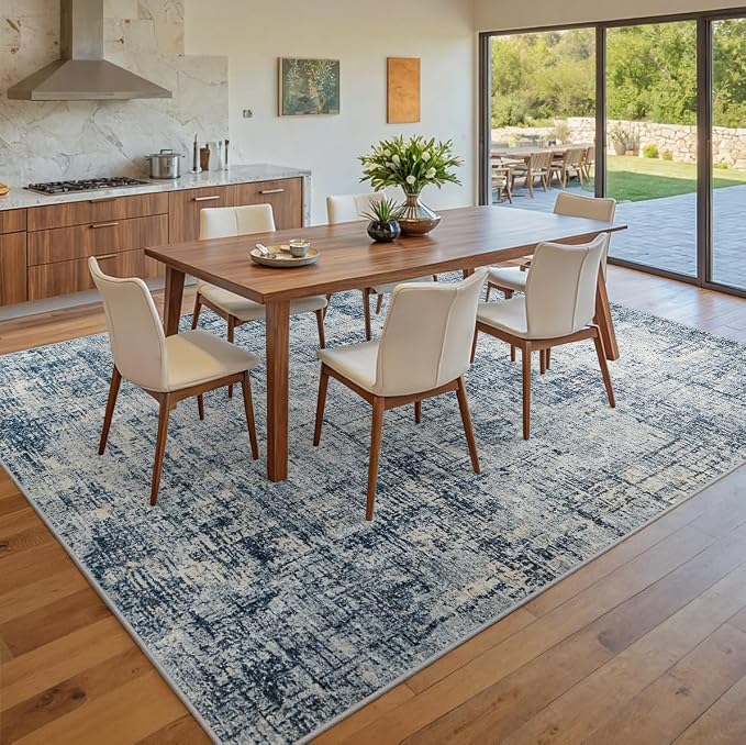 9x12 Area Rugs for Living Room Washable Rug: Anti-Skid Abstract Modern Living - Image 8