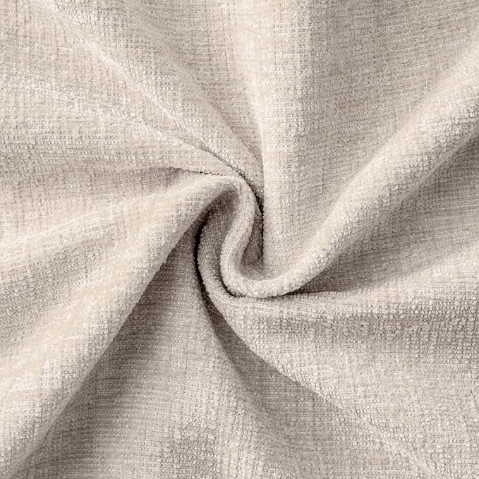 MIULEE Pack of 2 Couch Throw Pillow Covers 12x20 Inch Soft Light Brown Chenille - Image 2
