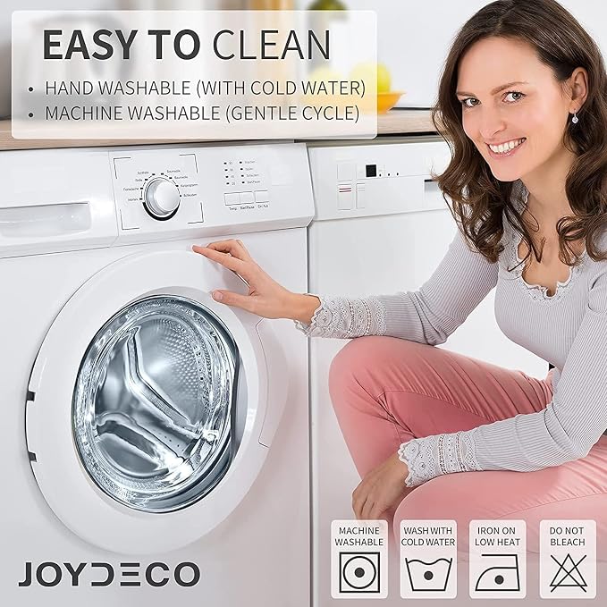 Joydeco White Curtains 90 Inches Long 2 Panels Set, Thermal Insulated Long - Image 6