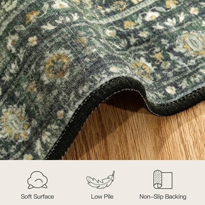 Lofus 4ft Area Rugs for Living Room, Soft Boho Carpets for Bedroom Dining Room - Image 7