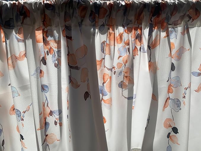 2 Pack Watercolor Orange Leaves Window Valance - Image 3