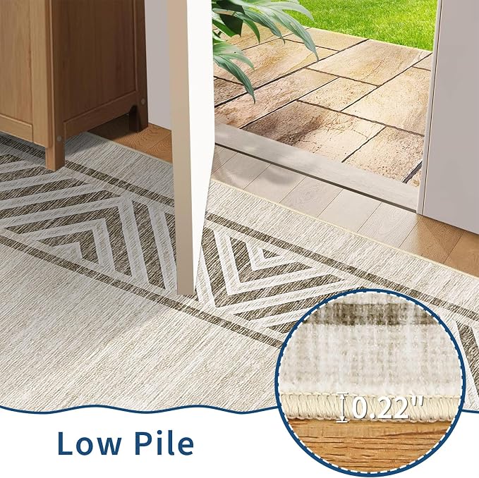 GarveeHome Bordered Bedroom Rugs 5x7 Ultra-Soft Indoor Carpet, Non-Slip Modern - Image 5