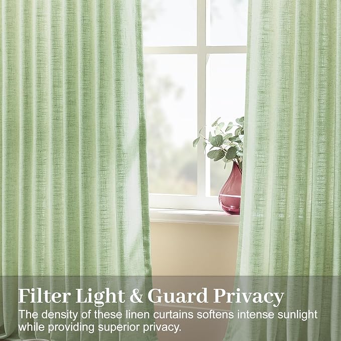 Sage Green Pinch Pleated Curtains 90 Inch Length 2 Panels - Image 2
