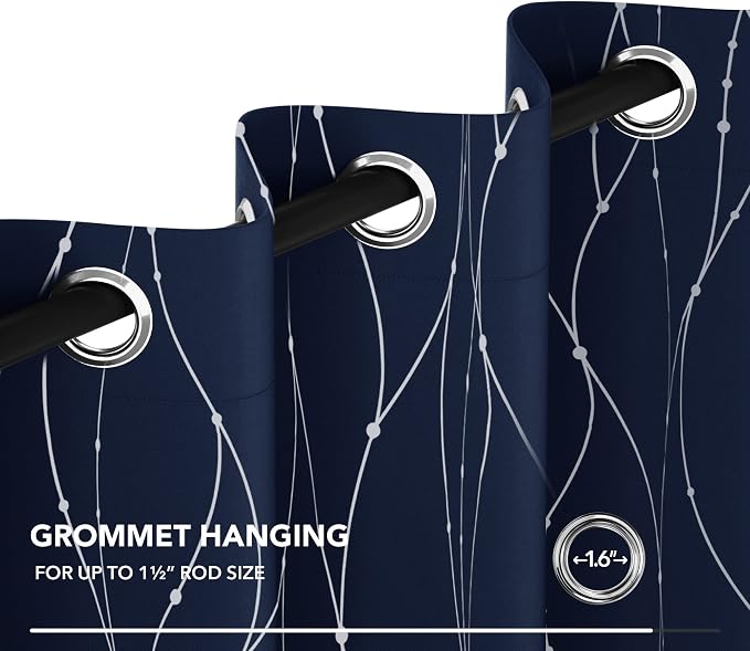 Deconovo Blackout Curtains, Thermal Insulated Noise‑Reducing Grommet Drapes - Image 7